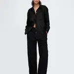 GAP Linen Trousers Wide - Women's