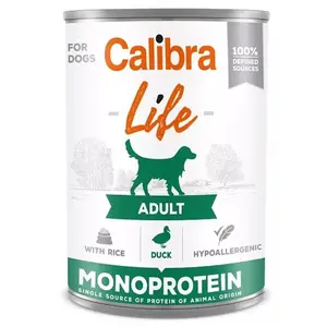 Calibra Dog Life konzerva Adult Duck with Rice 400 g