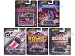 "Pop Culture 2025" 5 piece Set J "Premium Series" Diecast Model Cars by Hot Wheels