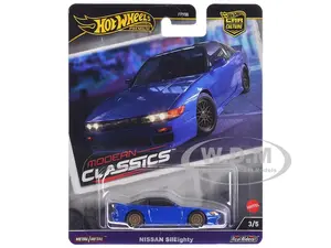 Nissan SilEighty Blue Metallic "Modern Classics" Series Diecast Model Car by Hot Wheels