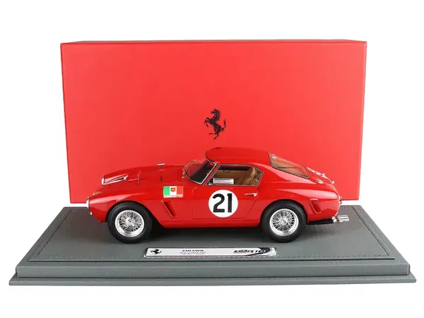 Ferrari 250 SWB 21 "Beurlys" (Jean Blaton) - Lucien Bianchi "24 Hours of Le Mans" (1960) with DISPLAY CASE Limited Edition to 200 pieces Worldwide 1/