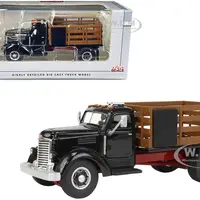 International KB-8 Truck Black with Stake Body 1/50 Diecast Model by Speccast