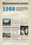 Narozeninové noviny 1988  s vlastním textem a fotografií, S textem