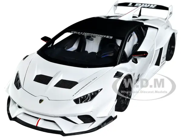 Lamborghini Huracan GT "LB-Silhouette Works" White with Black 1/18 Model Car by Autoart