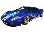 Ford GT Blue with White Stripes "Fast &amp; Furious 7" (2015) Movie 1/24 Diecast Model Car by Jada