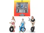 Andie Derek and Michele Tire Brigade 3 piece Figurine Set 1/24 by Motorhead Miniatures