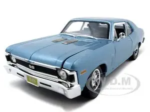 1970 Chevrolet Nova SS Coupe Blue Metallic 1/18  Diecast Model Car by Maisto