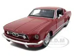 1967 Ford Mustang GT Red with White Stripes 1/24 Diecast Model Car by Maisto