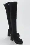 LuviShoes Eleva Dámské černé semišové kotníkové boty