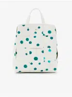 Zeleno-biely dámsky vzorovaný batoh Desigual New Splatter Sumy Mini
