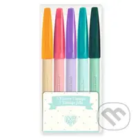 Vintage perá s fixkovým hrotom, 5 ks