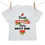 Boodyy Tričko s krátkym rukávom Veselé Vianoce a šťastný nový rok 92 (18-24 mesiacov)