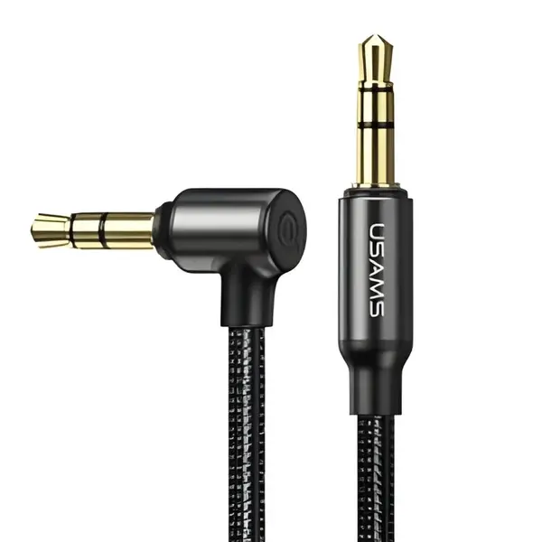 Pletený jack audio kábel 3,5 mm – 3,5 mm - 1,2 m - Čierna H26300