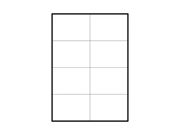 100 ks - Samolepící bílé matné etikety 105x74 mm, 8 ks na A4