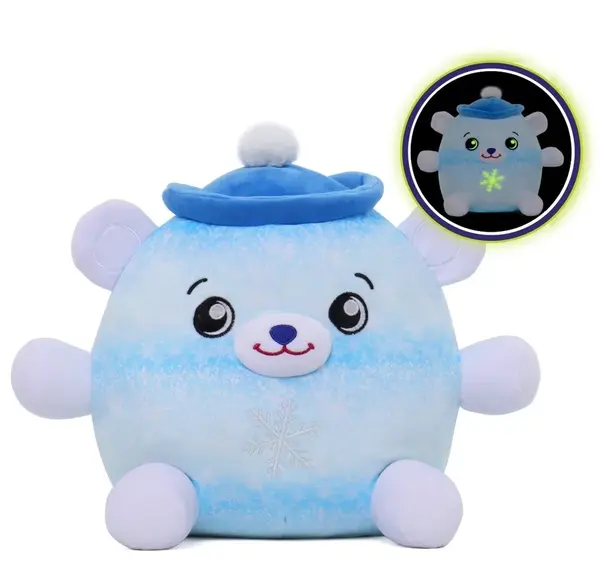 Dream Beams - Svietiaci plyšák/vankúšik, Polárny Medveď Mike, 18cm