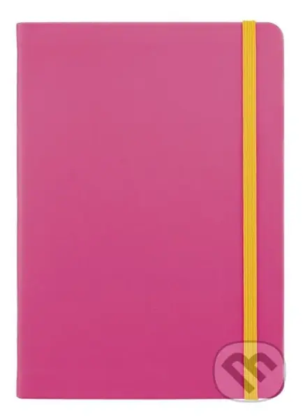 Notes - ružový so žltou gumičkou (bodkovaný)
