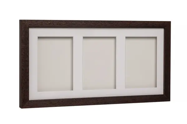 Trojrámik, Baby odtlačok v rámčeku - darčeková sada pre bábätko - tm. hnědá