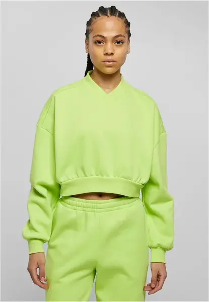 Women's cropped V-neckline in yellow