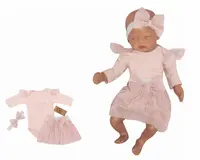 3-dielna súpravička body, tylová suknička a čelenka, ružová, 56