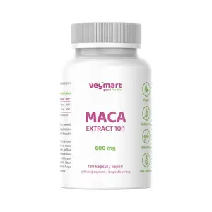 Vegmart Maca 600 mg, 120 kapsúl