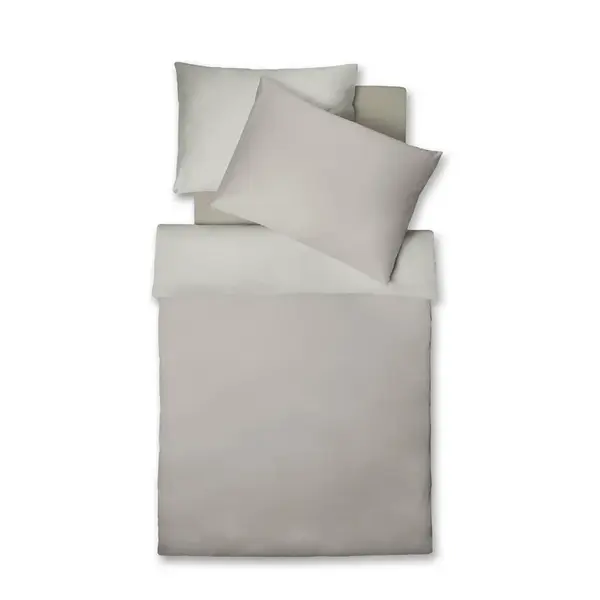 Fleuresse POVLEČENÍ, flanel, světle šedá, šedobéžová, 140/200 cm