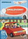 Omalovánky A4 se samolepkami Doprava - kniha z kategorie Omalovánky