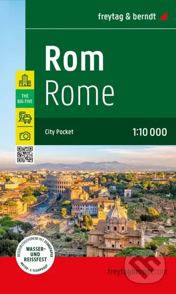 Rím - Rome 1:10 000 (City Pocket, mapa centra mesta, vodotesná a odolná proti roztrhnutiu)