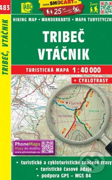 Tribeč, Vtáčnik 1:40 000 (Turistická mapa 483)