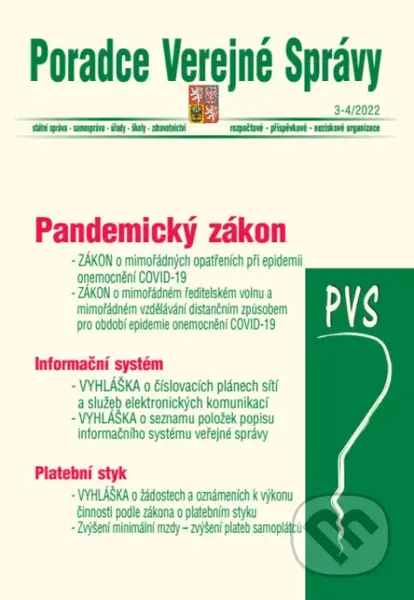 Poradce veřejné správy č. 3-4/2022 - Pandemický zákon
