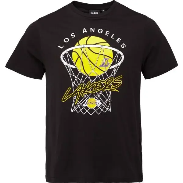 New Era LA LAKERS NBA NET Pánské triko, černá, velikost