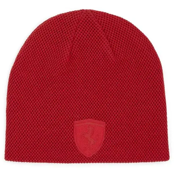 Puma FERRARI STYLE BEANIE Zimní čepice, červená, velikost UNI