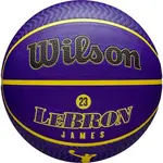 Wilson NBA PLAYER ICON OUTDOOR LEBRON JAMES Basketbalový míč, fialová, velikost