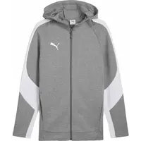 Puma TEAMEVOSTRIPE HOODED JACKET Pánská bunda, šedá, velikost