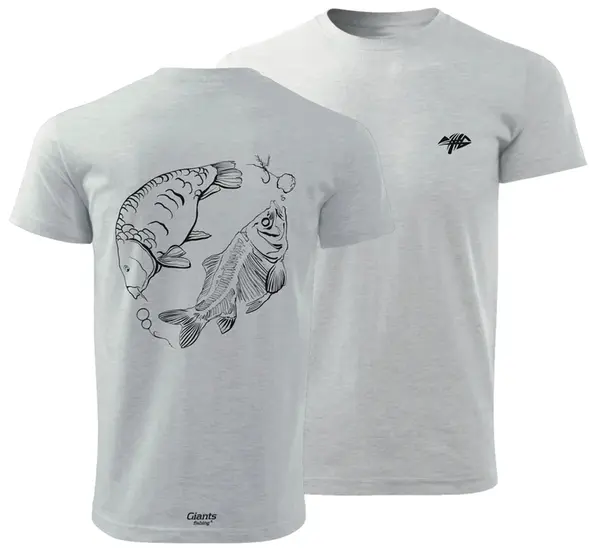 Giants fishing tričko pánské kapor s kostrou sivé - s