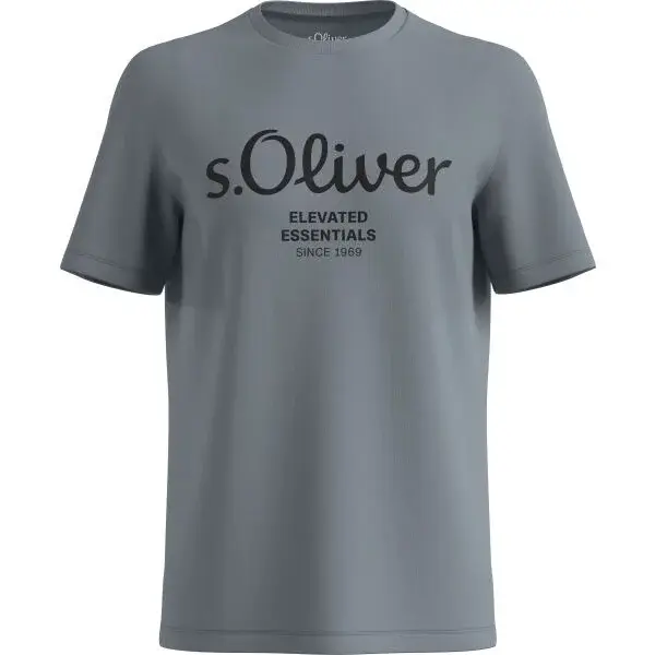 s.Oliver RL BIG SIZE LOGO NOOS Pánské tričko, tmavě šedá, velikost XXXL