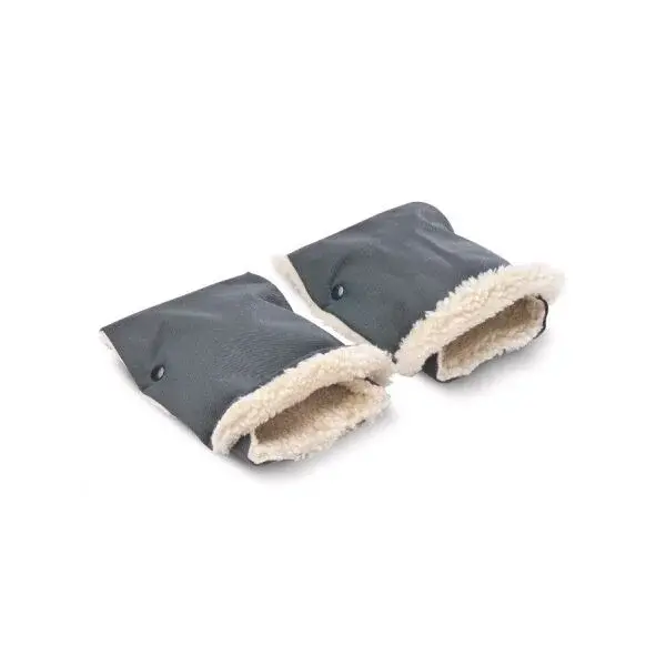 SENSILLO MUFF 2ks 45 x 21 CM Rukávníky na kočárek, tmavě šedá, velikost