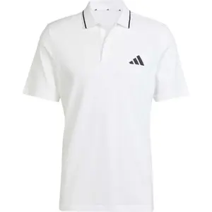 adidas PIQUE POLO Pánské tričko s límečkem, bílá, velikost