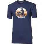 PROGRESS BARBAR BIKER Pánské bambusové triko, tmavě modrá, velikost
