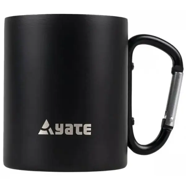 YATE COLOR 0,3L Hrnek s karabinkou, černá, velikost 300 ML