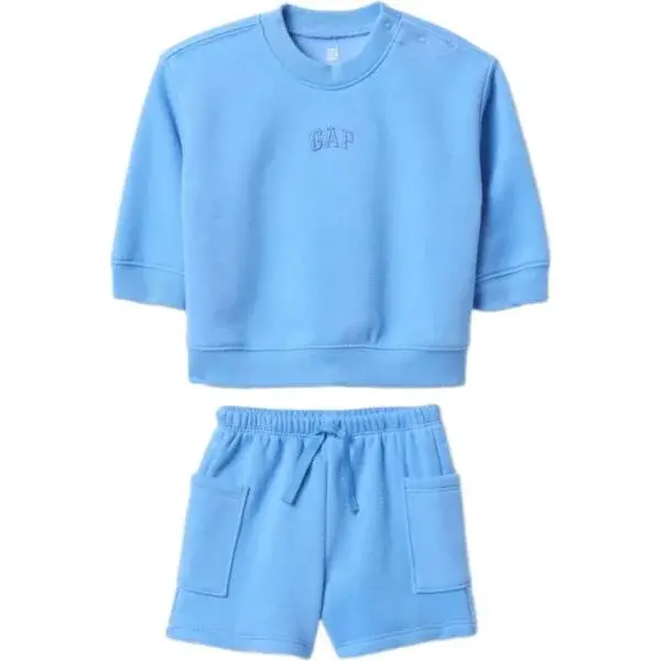 GAP CREW LOGO Dětský mikinový set, modrá, velikost