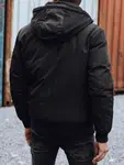 Kurtka męska zimowa z odpinanym kapturem czarna Dstreet