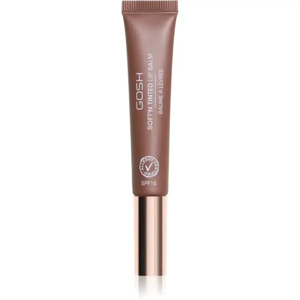 GOSH COPENHAGEN Soft`n Tinted tónujúci balzam na pery SPF 15 odtieň 010 Espresso Martini 8 ml