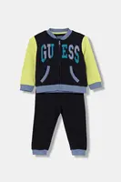 Bavlněná tepláková souprava pro miminka Guess 2-pack tmavomodrá barva, I5BG11 KAD74