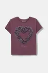 Dětské tričko Guess fialová barva, J5BI36 J1314