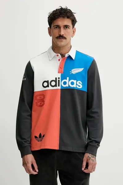 Bavlněné tričko s dlouhým rukávem adidas Originals Rugby