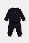 Bavlněná tepláková souprava pro miminka Marni MS1B-SET OVERALLS 2-pack tmavomodrá barva, M01607