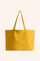 Lněná plážová taška Calma House Lino 46 x 19 x 40 cm žlutá barva