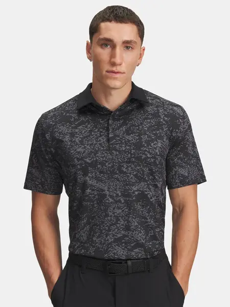 Men's Under Armour UA Playoff 3.0 Printed Polo-BLK T-Shirt - Mens