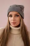 Kesi Čapica s fleece Alice K248 sivá+biely