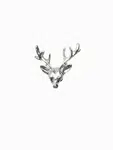 Ombre Metal decorative clothes pin deer - silver